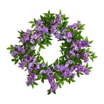 Nearly Natural 18” Wisteria Artificial Wreath