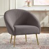 55 Downing Street Bree 28 1/4" Wide Modern Gray Fabric Accent Chair - 2 of 4