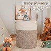 Aoibox Large 80L Cotton Rope Woven Laundry Basket Hamper Decorative Tall Storage Bin for Blankets Toys Clothes Brown - 2 of 4
