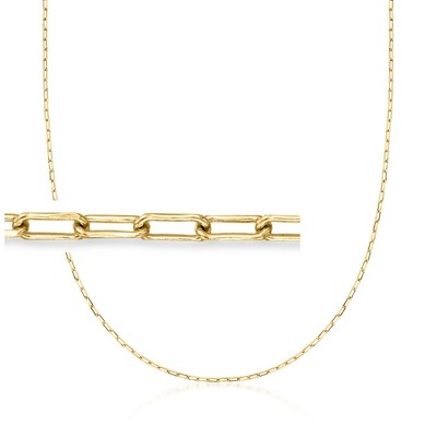 Pure Collection by Ross-Simons Italian 1.6mm 18kt Gold Vermeil Mini Paper Clip Link Necklace Size 16