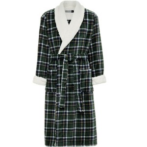 ADR Men's Plush Fleece Bathrobe, Warm Cozy Bath Robe - 1 of 4