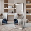 Lomsoe 64 inch x 21 inch full-length vertical mirror with LED light, illuminated floor mirror with bracket, dimming wall mirror black - 3 of 4