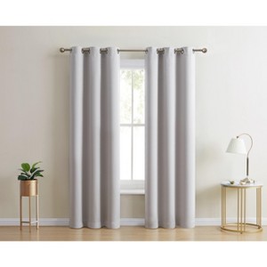 HLC.ME Laurance Complete Blackout Thermal Insulated Grommet Top Panels Window Curtains Drapes for Bedroom, Set of 2 - 1 of 4