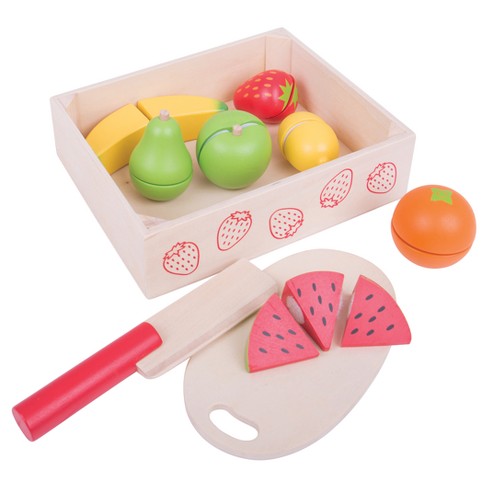 Melissa & Doug 18 Piece Play Food Cutting Fruit Crate Set