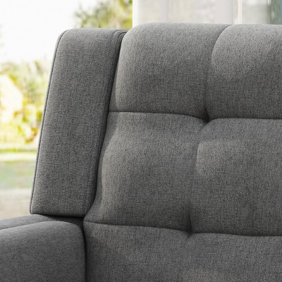 Dark Gray Handcrafted Barrel Accent Chair with Wood Legs