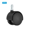 Unique Bargains Nylon Furniture Replacement 360 Degree Circlip Swivel Stem Casters with Brake - 3 of 4