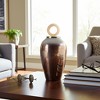 Decorative Glass Jar with Resin Lid - Metallic Finish Glam Home Accent for Living Room, Bedroom, or Office - Elegant Modern Vase - Bronze & Copper - 2 of 4