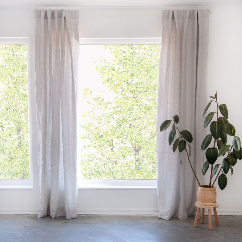 100% French Linen Window Curtain Set | BOKSER HOME, 1 of 7
