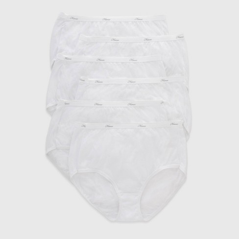 Hanes Women's Core Cotton Briefs Underwear 6pk - White : Target