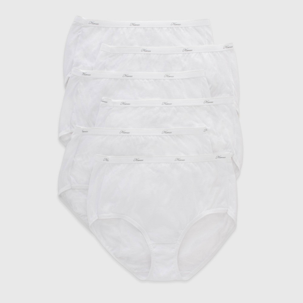 UPC 075338031873 product image for Hanes Women's Core Cotton Briefs Underwear 6pk - White 6 | upcitemdb.com