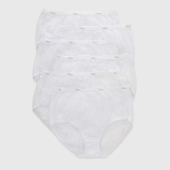 Hanes Women's Core Cotton Briefs Underwear 6pk - White