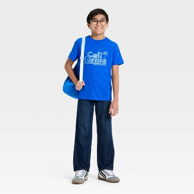 Детские Cat & Jack Boys' Short Sleeve California Graphic T-Shirt - Cat & Jack™ Blue M — фото 4