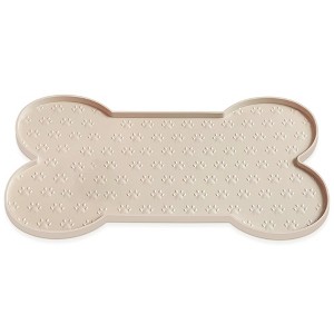 Aoibox Anti-Slip Silicone Pet Bowl Mat with Raised Edge, Waterproof Cat Dog Feeder Pad for Small Medium-Sized Pets, Easy Clean Feeding Tray - 1 of 4