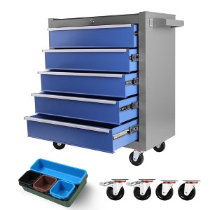 5-Drawer Rolling Tool Chest, Locking Removable Drawers Tool Cabinet with Brake Casters, Heavy-Duty Garage Toolbox Cart for Home/Factory - 1 of 4