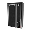Hastings Home Freestanding Wardrobe Closet Organizer with Dust Cover – Black - image 3 of 4
