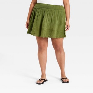 Women's Mini A-Line Skirt - Universal Thread™ Olive Green XXL : Target