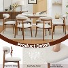 Wooden dining chair set, modern style fabric-upholstered dining chairs, kitchen side chairs, wooden legs, suitable for kitchen and dining room, beige - 3 of 4