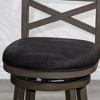 24" Counter Height Swivel Stool Modern Dining Chairs Bar Chairs X-Backrest Chair Armless Stool - 2 of 4