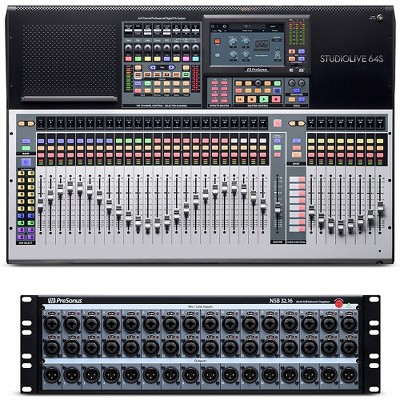PreSonus StudioLive 64S 64-Channel Mixer Package With NSB 32.16 Network Stage Box
