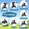 Acekool 7-in-1 Folding Toddler Tricycle with Adjustable Push Handle, Safety Harness, Brake, Rotatable Seat, Canopy, Storage & Cup Holder for Ages 1-5 - 2 of 4