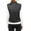 INSPIRE CHIC Women's Buttoned Washed Denim Vest with Faux Chest Flap Pockets - 3 of 4