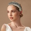 Unique Bargains Women's Elegant Lace Mesh Floral Hairband 6.30"x5.12" Black Beige 1 Pc - 2 of 3