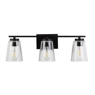 3-Light Grezler Wall Sconce Black - Safavieh