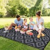 9x12' Waterproof Outdoor Rug, Reversible Plastic Patio Rugs with Storage Bag, Portable Carpet for Camping, Balcony Deck Backyard - 3 of 4