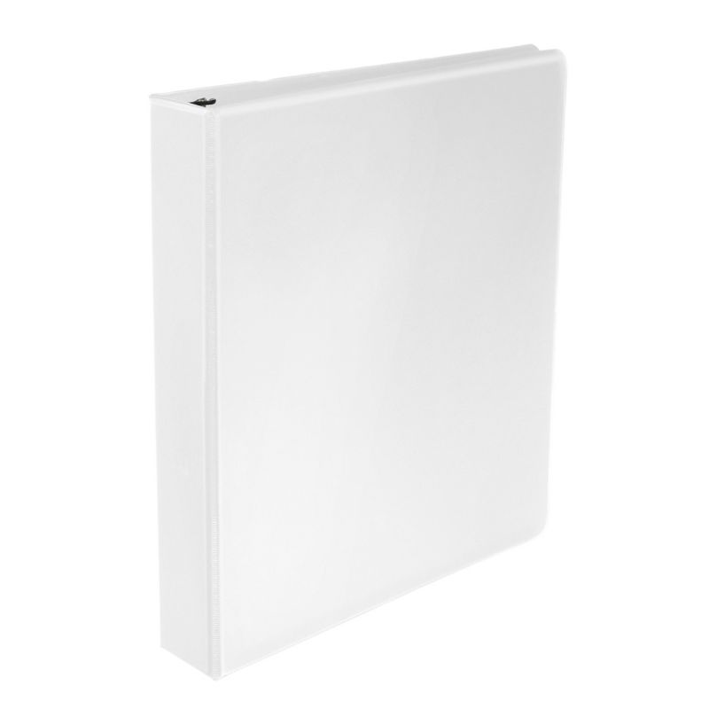 School Smart D Ring Binder, Polypropylene, 1-1/2 Inches, White, 1 of 3