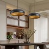 Dewdrop Contemporary 1-Light Pendant 19.6 in Matte Black and Gold Iron Finish ETL Approved Adjustable Hanging Lamp for Dining Room Entryway Kitchen - 4 of 4