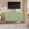 Zstar 55" Fluted 8 Drawer Dresser for Bedroom, Deep Drawers - 2 of 4