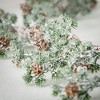 69"L Sullivans Artificial Frosted Pine Pinecone Christmas Garland, Green, Indoor Christmas Decor - 2 of 4