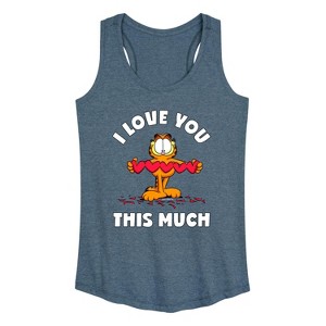 Women's - Garfield - Valentine's Day Graphic Racerback Tank - 1 of 4