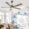 60" Charcoal Modern LED Ceiling Fan with Lights and Remote for Living Room - 2 of 4