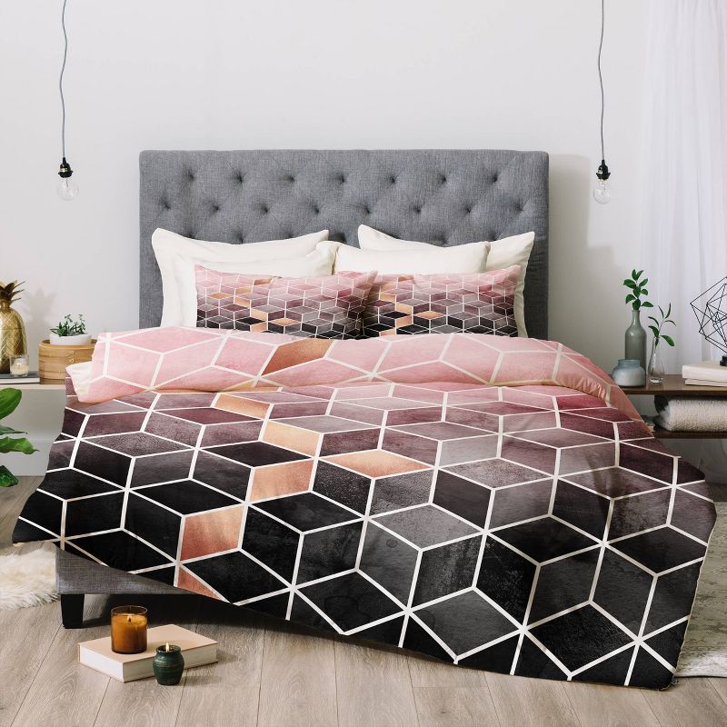 Elisabeth Fredriksson Gradient Cubes Comforter Set Pink - Deny Designs, 3 of 8