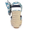 Allegra K Women's Floral Printed Slingback Wedge Sandals - 3 of 4
