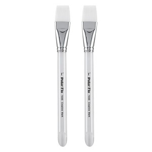 Creative Mark Polar Flo Professional Watercolor Brushes - Assorted Shape  - Short Handle, Nickel-Plated Seamless Brass Ferrule - Art Paint Brushes for - 1 of 4