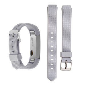 Zodaca TPU Watch Band Compatible with Fitbit Alta and Alta HR, Fitness Tracker Replacement Band for Men and Women, Gray - 1 of 4