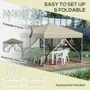 Resenkos Patio Garden Pergola, Pergola Canopy,10' x 10' Pop Up Canopy Tent, Tents for Parties with Wheeled Carry Bag, Beige - 4 of 4