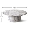 40" Modern Bvlgari Marble Look Round Coffee Table Center Table For Sitting Room Cocktail Table,End Tables For Living Room-Cuddlewood - image 4 of 4