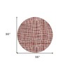 Burgundy And Ivory Striped Washable Indoor Outdoor Area Rug - 3 of 4