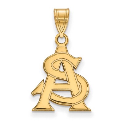 Black Bow Jewelry 14k Yellow Gold Arizona State Sun Devils NCAA Medium Pendant
