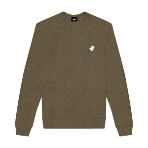 Dalix Ghost Embroidered Crewneck Long Sleeve Sweatshirt Fleece Men - 1 of 4
