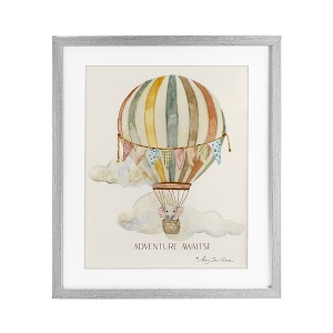 Stupell Industries Adventure Awaits Soft Balloon Framed Print Under Glass - 1 of 4