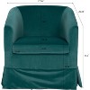 27.36" Modern Swivel Chair, Upholstered Sofa Chair with Elastic Sponge Cushion, Wood Frame, Accent Chair for Home Office, Lounge - 2 of 4