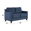 NicBex 58 Inch Modern Chenille Couch 2-Seater Sofa for Living Room,Bedroom,Apartment,Office - 3 of 4