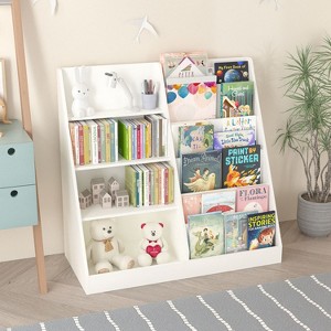 KTMBDW Wooden Bookshelf for Kids, Toddler Book Rack Toy Organizer and Storage, Book Display Stand, Bookshelves Furniture for Nursery - 1 of 4