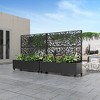 PexFix 49 in. H x 47 in. W Black Metal Rectangle Wall Planter Box with Trellis for Climbing Plants - 2 of 4