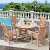 WestinTrends 5 Piece Outdoor Patio Dining Set Outdoor Round Table and Armchair Set - 2 of 2