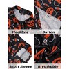 Mens Halloween Christmas Shirts Funky Santa Button Down Shirt Printed Short Sleeve - 4 of 4